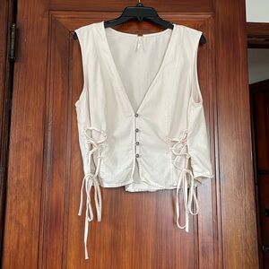 Free people side tie vest